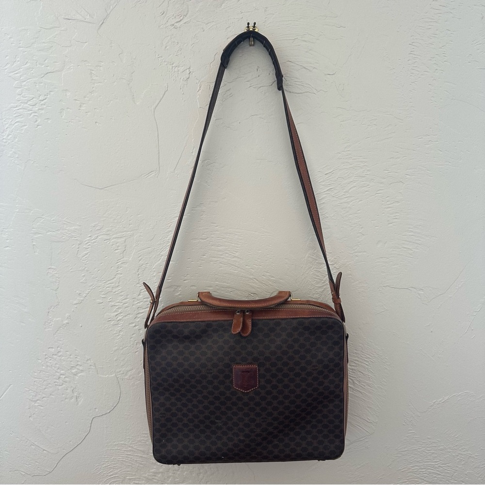 Vintage 90s Celine Macadam purse / crossbody / satchel - Picture 2 of 15
